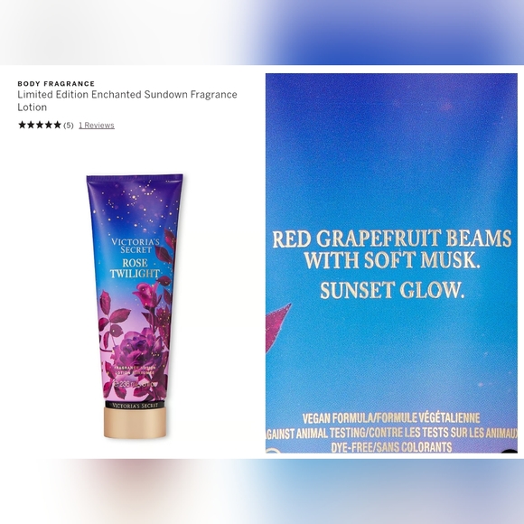 Victoria's Secret Other - Victoria's secret LIMITED EDITION enchanted Rose twilight body lotion RARE